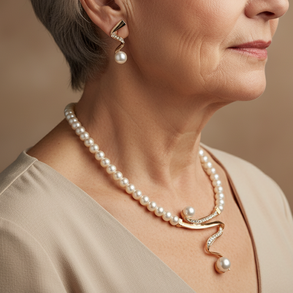 Perla Conjunto impresionante para uso diario